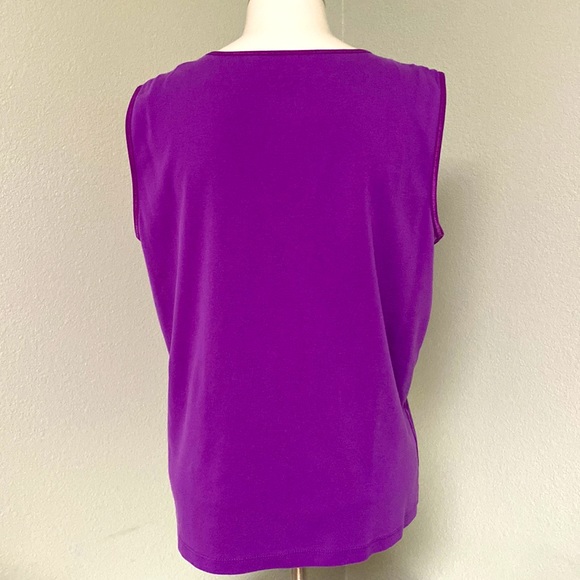 Christopher & Banks Light Purple Tank Top 100% Cotton Size L - Picture 3 of 7